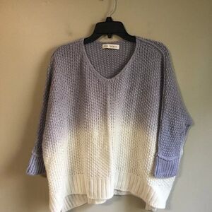 The brand medium grey and cream knit sweater